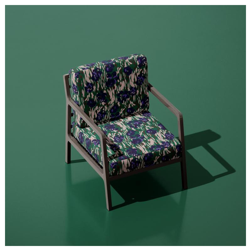 Demi-natté Imprimé AMAYA Vert / Bleu