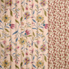 Printed Quilted Cotton EVELYNE / KARLI Peach / Beige