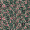 Coton Enduit Imprimé ENZA Vert / Rose