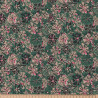 Coton Enduit Imprimé ENZA Vert / Rose