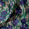 Coton Enduit Imprimé AMAYA Vert / Bleu