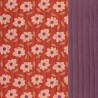 Double Gaze Matelassée Imprimée FLOLI Rouge / Violet