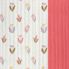 Double Gaze Matelassée Imprimée SIDWY Blanc / Rose