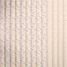 Printed Quilted Cotton ALICE White / Orange