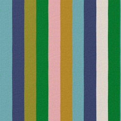 Coton Imprimé LINON Bleu / Vert