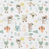 Coton Imprimé BESTDAY Blanc / Vert
