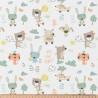 Coton Imprimé BESTDAY Blanc / Vert