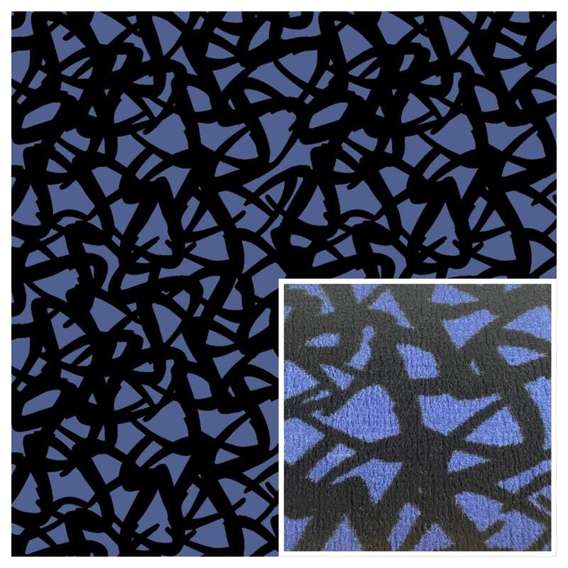 Mouton Imprimé EISUKA Bleu / Noir
