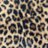 Printed Faux Rabbit Fur LEOPARD Caramel / Black