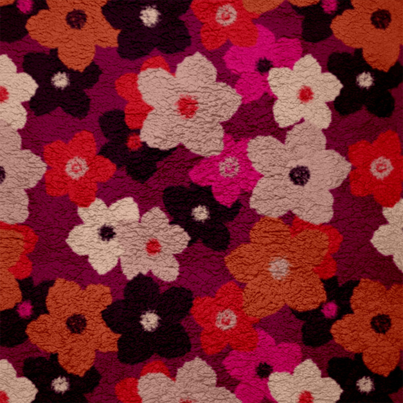 Mouton Imprimé XIJANNE Violet / Rouge