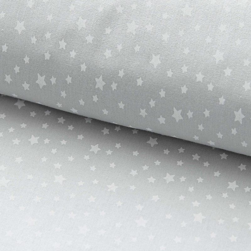 Coton Imprimé DOUSNUI Gris Clair / Blanc Mat