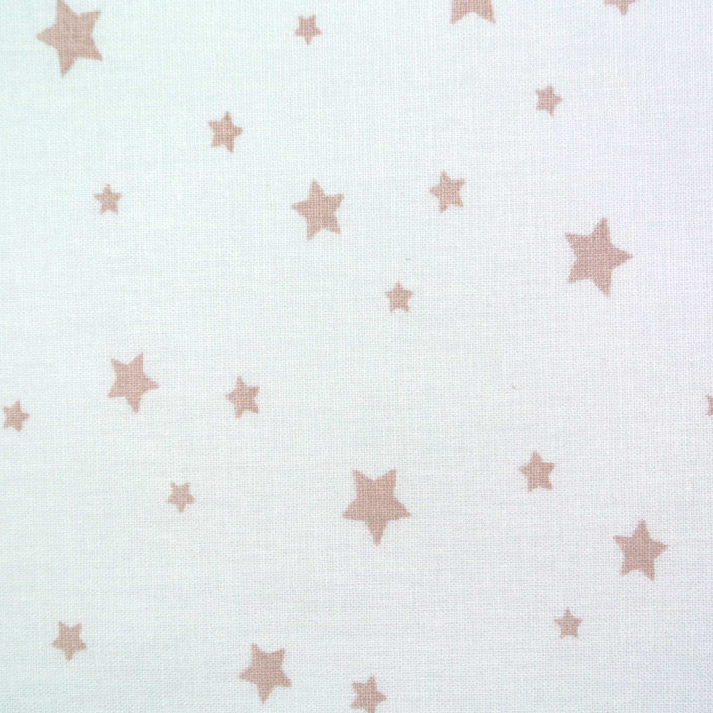 Coton imprimé ZETO Blanc / Blush