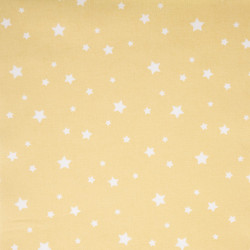 Coton imprimé ZETOILE Citron / Blanc