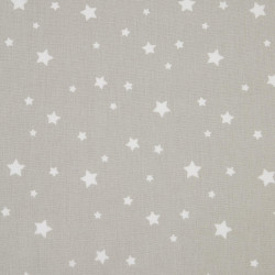Coton imprimé ZETOILE Lin / Blanc
