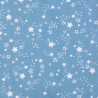 Coton Imprimé GOTS CAELUM Bleu / Blanc