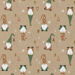 Coton Imprimé GNOME Skin / Fauve