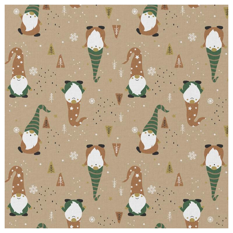 Coton Imprimé GNOME Skin / Fauve