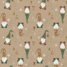 Coton Imprimé GNOME Skin / Fauve