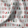 Coton Imprimé ANVERS Blanc / Rouge