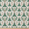 Coton imprimé BLUTREE Blanc / Vert