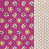 Printed Quilted Double Gauze DAIA Violet / Mustard