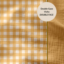 Garngefärbte Doppelgaze...