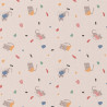 Coton imprimé SIMEON Ecru / Multico