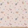 Coton imprimé SIMEON Ecru / Multico