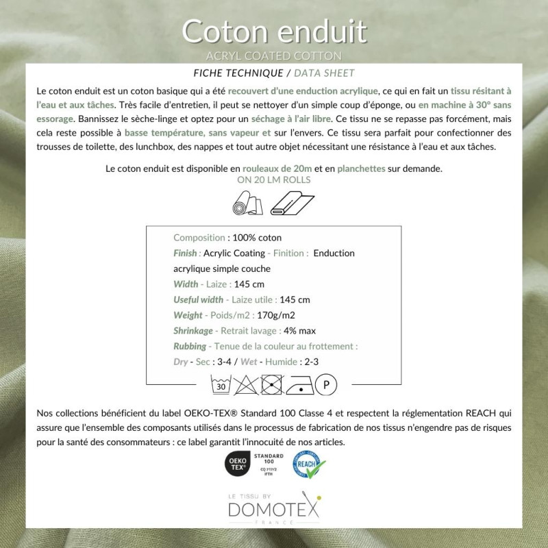 Coton Enduit Thym