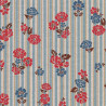 Demi-natté Imprimé RIMCHA Bleu / Rouge