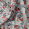 Demi-natté Imprimé RIMCHA Bleu / Rouge