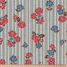 Demi-natté Imprimé RIMCHA Bleu / Rouge