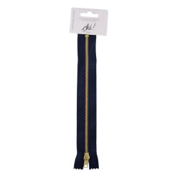 SACHET DE 6 / FERMETURE A GLISSIERE JEANS 20 CM. BLEU JEANS