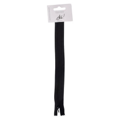 SACHET DE 6 / FERMETURE A GLISSIERE INVISIBLE 20 CM. NOIR