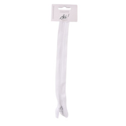 SACHET DE 6 / FERMETURE A GLISSIERE INVISIBLE 20 CM. BLANC