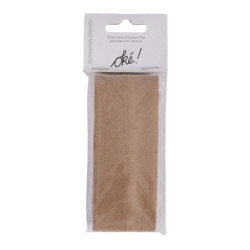 SACHET DE 6 / RUBAN BIAIS 2 CM. X 4 M. GREGE