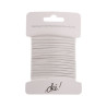 SACHET DE 6 / ELASTIQUE TRESSE POLYESTER BLANC 3 MM. X 5 M.