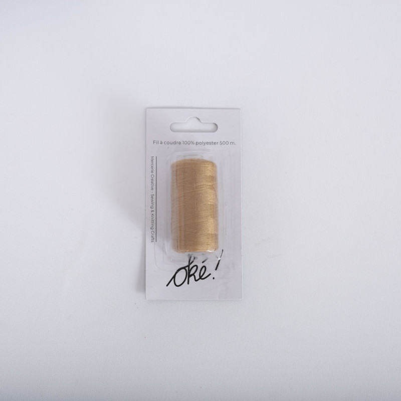SACHET DE 6 / FIL A COUDRE 100% POLYESTER 500 M. BEIGE