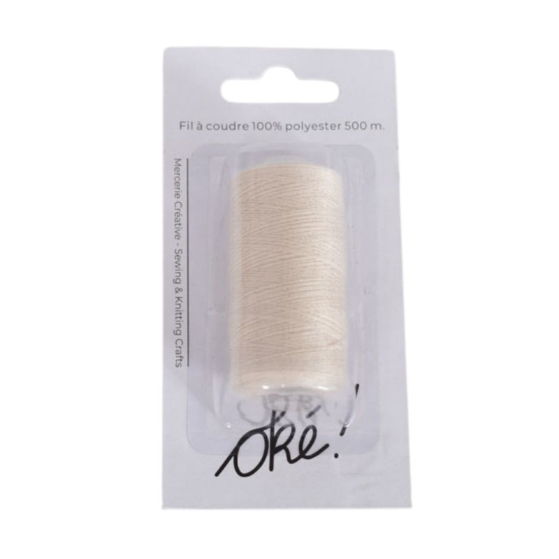 SACHET DE 6 / FIL A COUDRE 100% POLYESTER 500 M. NATUREL