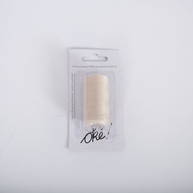 SACHET DE 6 / FIL A COUDRE 100% POLYESTER 500 M. NATUREL