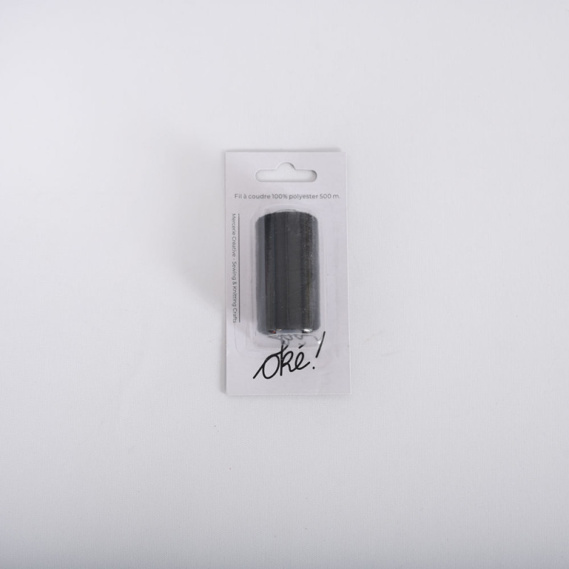 SACHET DE 6 / FIL A COUDRE 100% POLYESTER 500 M. NOIR