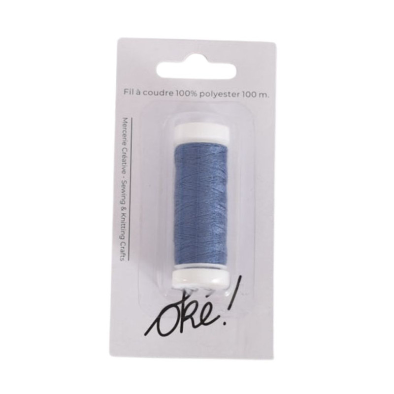 SACHET DE 6 / FIL A COUDRE 100% POLYESTER 100 M. JEANS