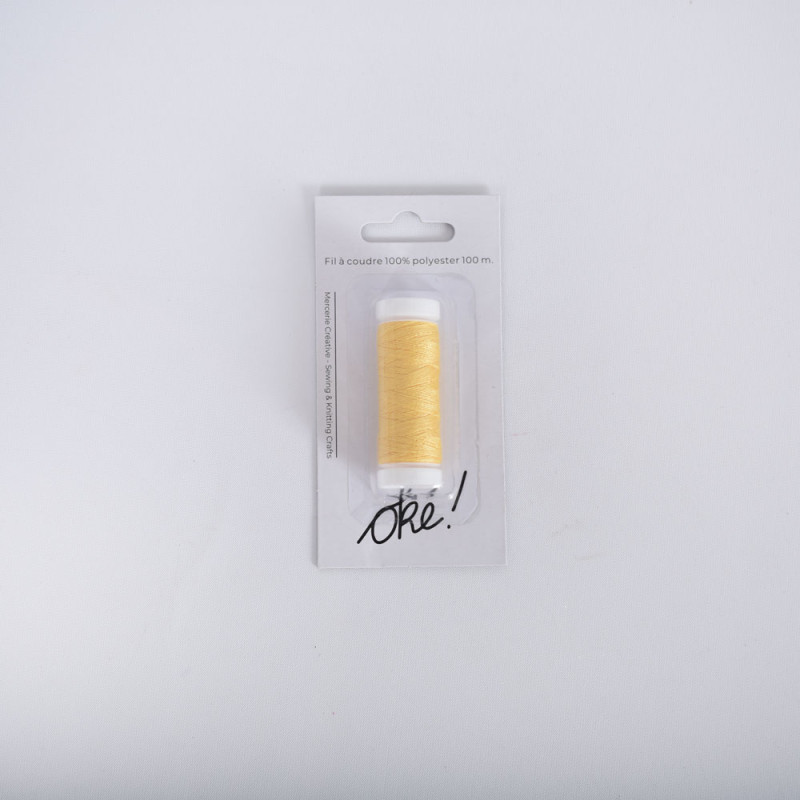 SACHET DE 6 / FIL A COUDRE 100% POLYESTER 100 M. CITRON