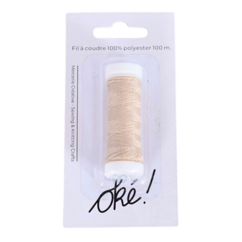 SACHET DE 6 / FIL A COUDRE 100% POLYESTER 100 M. NATUREL