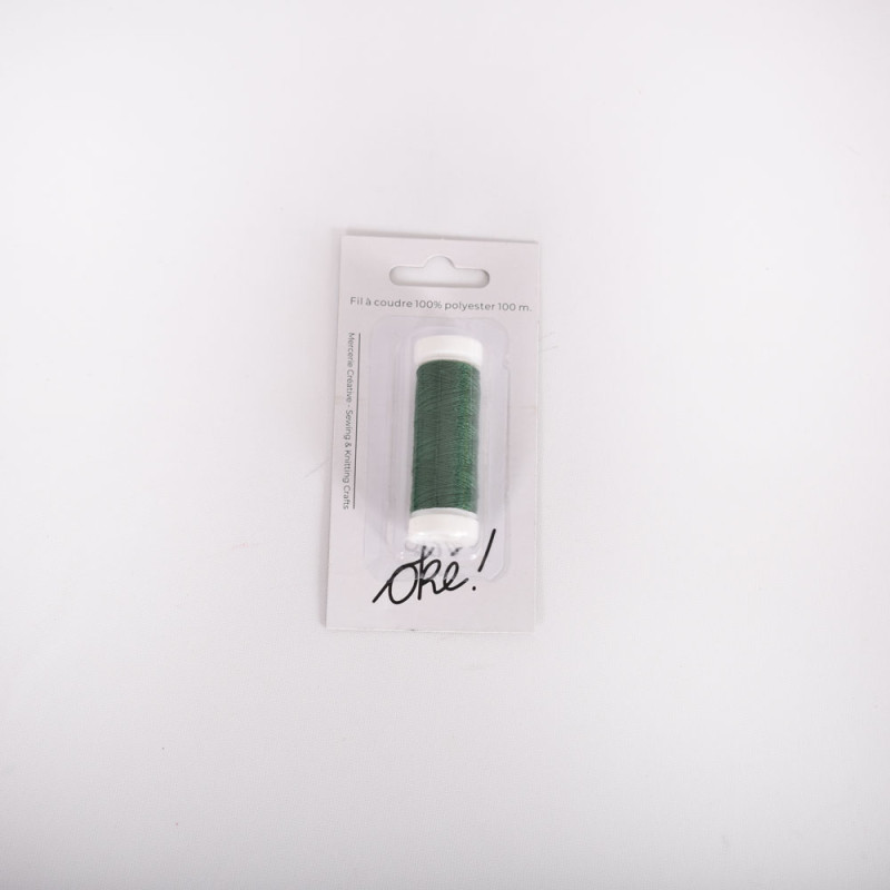 SACHET DE 6 / FIL A COUDRE 100% POLYESTER 100 M. FORET