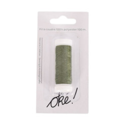 SACHET DE 6 / FIL A COUDRE 100% POLYESTER 100 M. KAKI