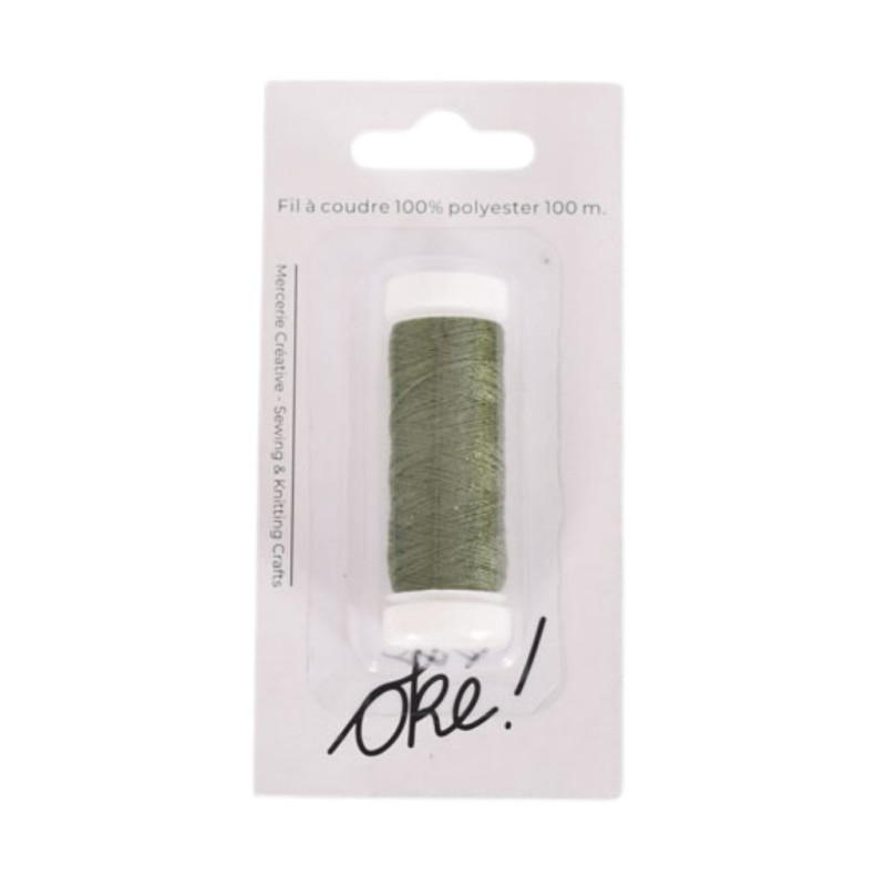 SACHET DE 6 / FIL A COUDRE 100% POLYESTER 100 M. KAKI