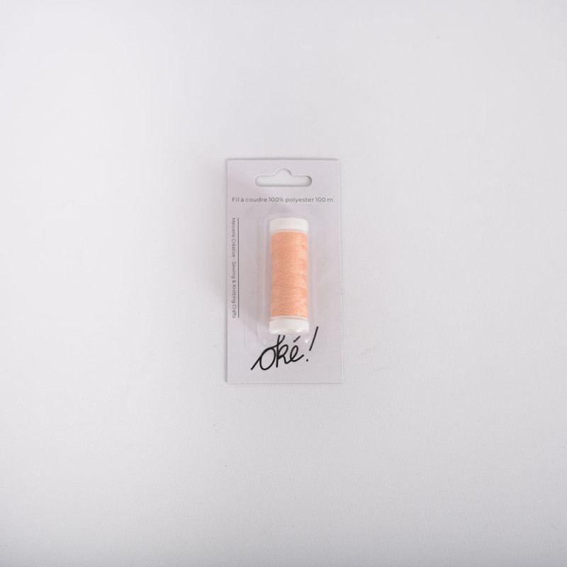 SACHET DE 6 / FIL A COUDRE 100% POLYESTER 100 M. ABRICOT
