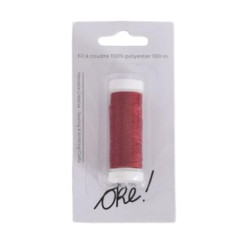 SACHET DE 6 / FIL A COUDRE 100% POLYESTER 100 M. BORDEAUX