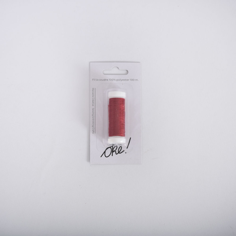 SACHET DE 6 / FIL A COUDRE 100% POLYESTER 100 M. BORDEAUX